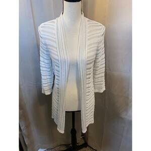 Chico’s Travelers Collection Shimmer Stripe Slub Cardigan Sweater Jacket – NWT